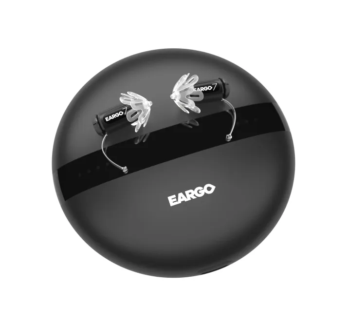 Siemens EARGO 7 左耳＋右耳 [20-60 dB]、使用時間：20時間、IPX7防水、セルフクリーニング充電コンパートメント。